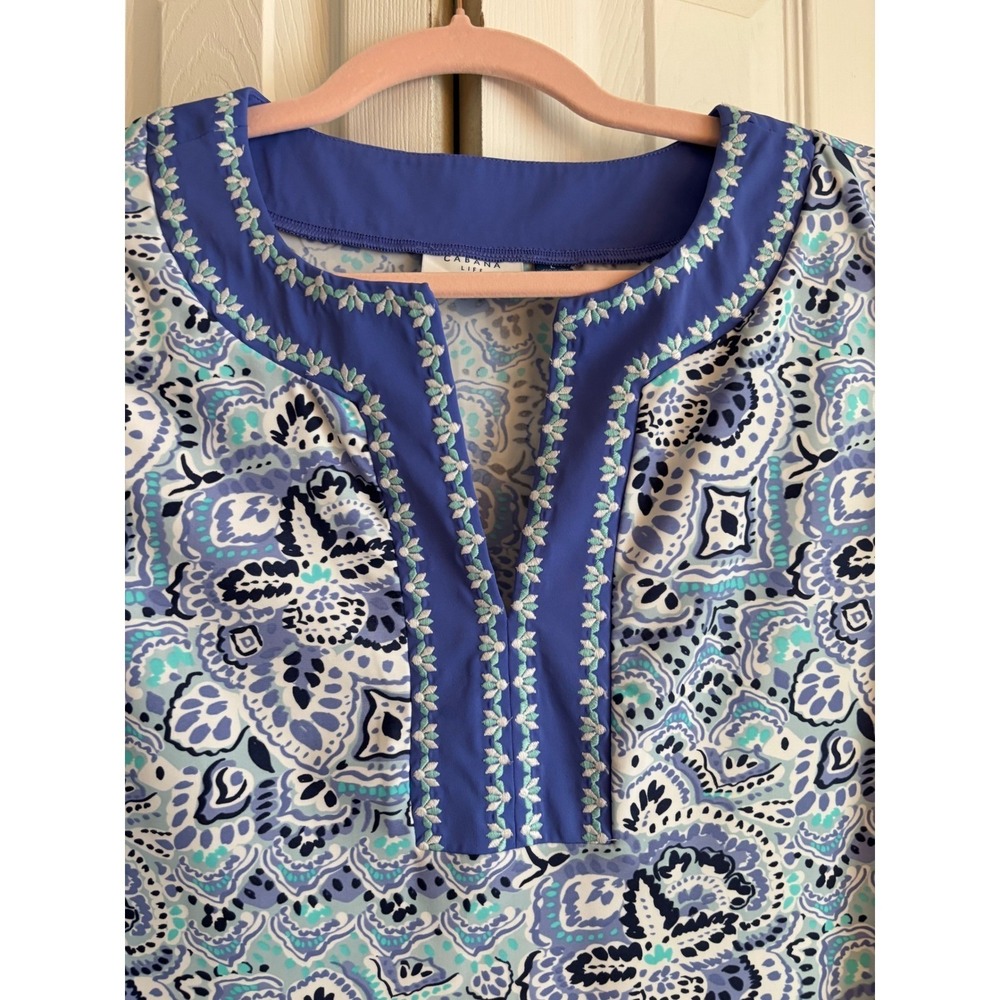 Cabana Life x Talbots UPF 50 Byron Bay Floral Embroidered Tunic Cover-Up Large - Picture 5 of 9